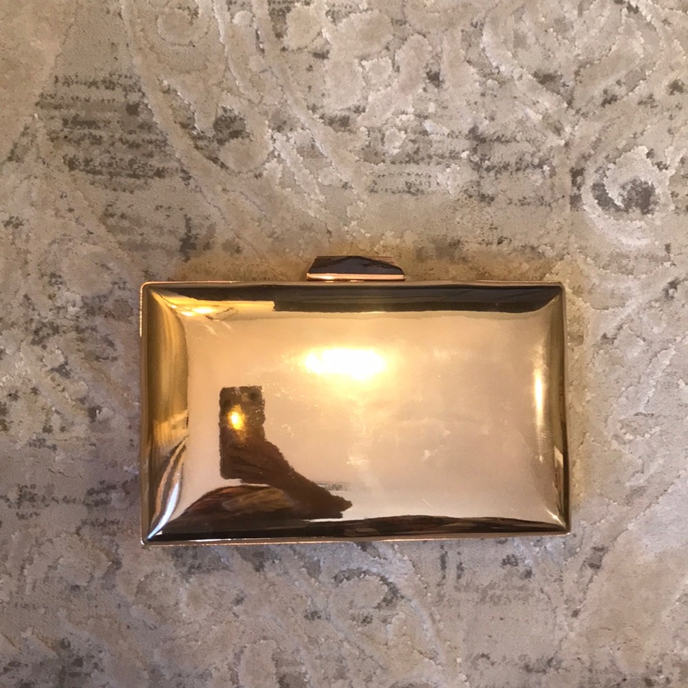 Rose gold clutch